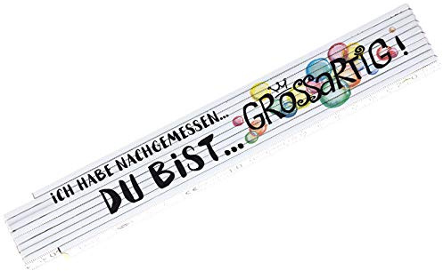 kaufdeingeschenk Zollstock Ich habe nachgemessen du bist großartig 2m Holzlineal