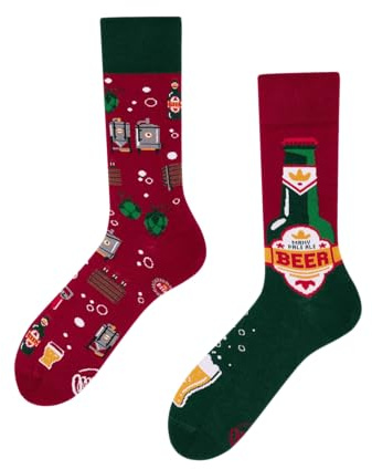 Many Mornings Many Pale Ale / Beer IPA - Chaussettes mélangées - Bouteilles de bière, fût, décapsuleur, Rouge/coloré, 39-42
