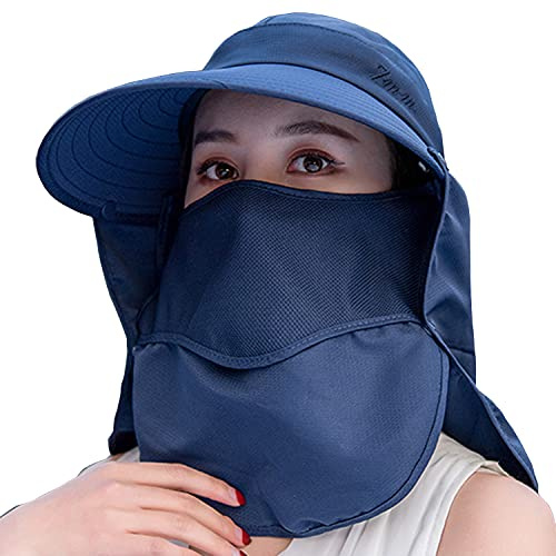 woogwin Vattentät hink regnhatt med hakrem snabbtorkande packbar boonie solhatt safari-hatt UV-skydd, Marinblått Xsp, M-XL