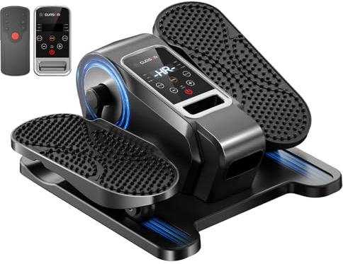 Under Desk Elliptical Machine, Electric Seated Pedal Exerciser, Quiet Leg Exerciser While Sitting for Seniors, Mini Portable Leg Exercise Machine with Remote, Adjustable 12-Speeds, Manual & Auto Mode