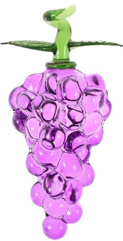 Violette Kristall Traubenfigur Handgeblasen, Dekorative Tischdekoration