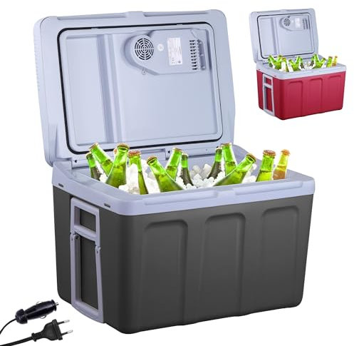 Arebos Borsa frigo da 40 Litri | per Raffreddare e Mantenere al Caldo | Mini Frigo per Auto, Camion, Barca e Camper | con modalità Eco |12/230 V e Presa | Frigoriferi Portatile Elettrico | Antracite