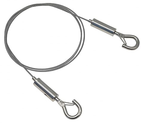 1Pack Picture Hanging Wire with Adjustable Hooks,2m*2mm Heavy Duty Mirror Hanging Wire for Picture Mirror and Flowerpot Lamp,Hold Up to 66LBs.SATONBEYI