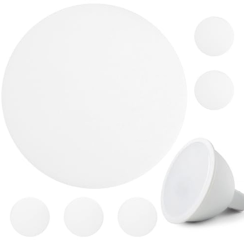 Hemobllo 6Pcs 5.28In Light Diffuser Sheets for Ceiling Spotlights Lamp Shade Diffusers Soft Lighting Covers Protective Downlight Cover Panel Easy Installation
