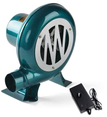 GBPLDMAQ Mini Soffiatore con Regolatore di Velocità, Soffiatore Elettrico 220V, per Stufa Ventilatore Domestico Piccolo Ventilatore Ventola Portatile Barbecue(19x14x21cm/7x6x8in)