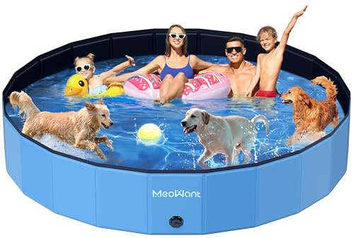 Meowant Piscina per Cani, PP Piscina per Cani Pieghevole e Portatile per Cani, 2025 Nuovo Vasca da Bagno per Cani Antiscivolo, Vasca per Animali Adatta a Cani di Grossa Taglia, 6XL(272 × 50cm)