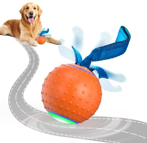 Pubialo Interaktives Hundespielzeug, Bewegungsaktivierter Hundeball, Automatisch rollende Bälle für Welpen/kleine Hunde