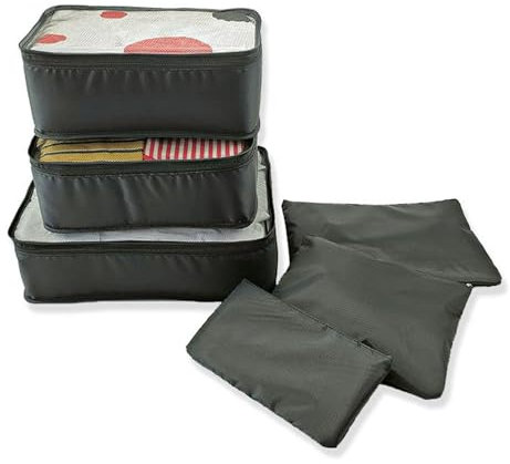 Koffer Organizer, Packing Cubes, Packwürfel, Travel Packtaschen, Travel Accessories Kofferorganizer, Geeignet für Familienreisen, Geschäftsreisen, Urlaub, Wandern, Kurztrips, 6 Stücke