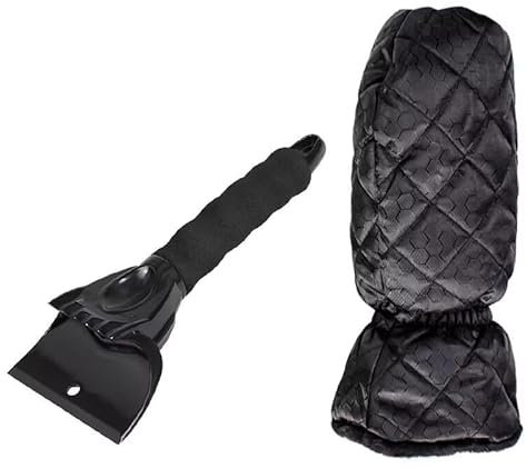 Mulor Raschietto Ghiaccio Auto con Guanto per Parabrezza Auto Raschiaghiaccio per Sbrinamento Rimozione Neve