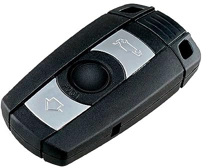OcioDual Guscio per Chiave a 3 Pulsanti con Virgin Sprat Compatibile con BMW 1 3 5 Series 120 E60 E61 E70 E81 E87 E90 E91 E92 320 X1 X5 X6 Z4 (Solo Keyless Go), Custodia Telecomando Auto