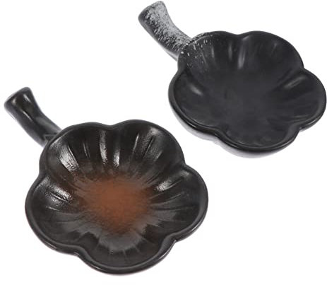 Supporto per bacchette, piatto per salse, ciotola per immersione di sushi: ciotole per salse in ceramica giapponese, 2 pezzi, vassoio per snack, tazze per salse con supporto per bacchette, vassoio per