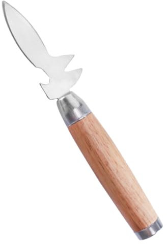 BEBEMOKO Coltello Per Ostriche Con Manico Ergonomico Legno Utensile Professionale Per Aprire Ostriche Strumento Antiscivolo Per Ristoranti e Uso Domestico
