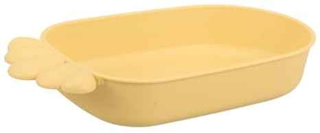 ifundom Badewanne Papageien Badebox Vogel Badebox gelb Vogelbad für Wellensittiche Vogel Badezubehör Nur Vogelbadschale Becken Papageienzubehör Vogeldusche-Badeschale Plastik Yellow