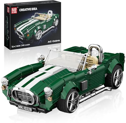 Mould King 10228 Technik Speed Champion Oldtimer Klemmbausteine Cabriolet Sportwagen Bausteine Auto Bauspielzeug Geschenke für ab 14 Jahre Erwachsene(1198 Teile)