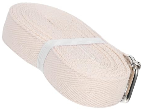 PENIKOKO Ceinture de Yoga Extensible Coton Pur pour Femmes et Hommes Sangle Élastique Multifonctionnelle pour Étirements et Renforcement Musculaire