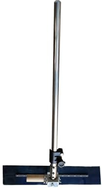 Llana De Hormigón, Herramienta De Acabado De Hormigón De Acero Al Manganeso, Rastrillo Autonivelante, con Mango Ajustable, For Construcción De Carreteras(50x250cm)
