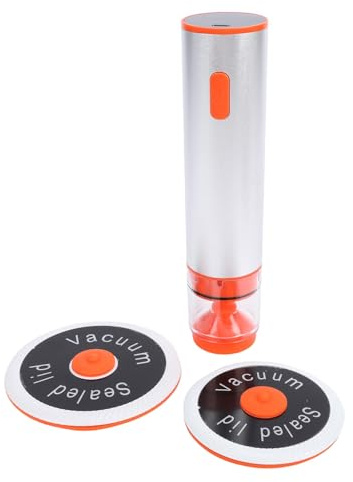 Fabater Envasadora Al Vacío Manual Compacta con Potente Succión de 60 KPa para Acampar en Casa en la Cocina (ORANGE)