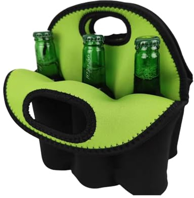 BUBEFSKD 6 Pack Beer Bottle Can Insulated Beverage Carrier Cooler Tote For 12oz/330ml Bottles Bottle Carrier With Handle Insulated Tote Bag