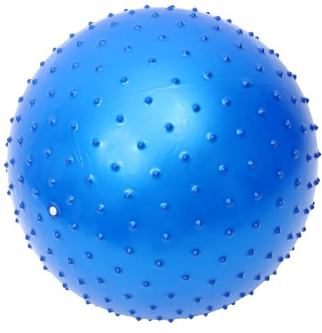 NIYANGLE Balle de Massage Texturée 55 Cm Bleue pour Yoga et Pilates Balle de Gym Légère pour Femmes Enceintes et Exercices Fitness Soulagement Musculaire et Tonification