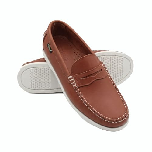 Zerimar Mocassin Nautique pour Homme en Cuir Véritable, Chaussure Décontractée Élégante et Légère pour Un Usage Quotidien ou Formel,Chaussure Confortable avec Un Design Moderne