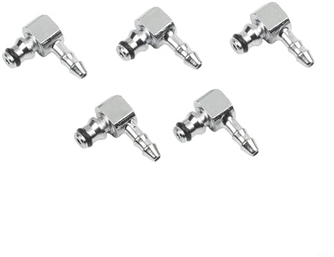 5 conectores de retorno de combustible diésel, para inyector Bosch 110, tubo de válvula de retención con círculo, opciones de 2 vías y 3 vías, negro (C)