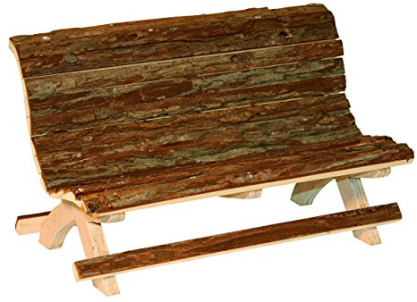 Kerbl Pet Holzbank f. Meerschweinchen + Zwergk., Nature 30x15x18cm