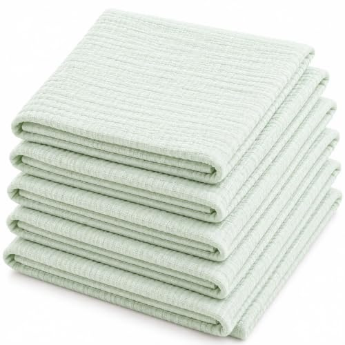 THE PLANET STORE 6 x Premium Qualität Baby Musselin Quadrate 100% Baumwolle 72 x 72 cm Supersoft Made in EU (Mint)