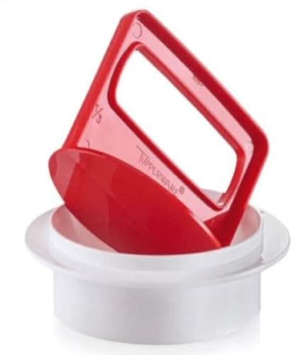 Tupperware Küchenhelfer Hamburger-Maker Former Presse Frikadellen Hamburger Köfte Presse rot weiß Patty