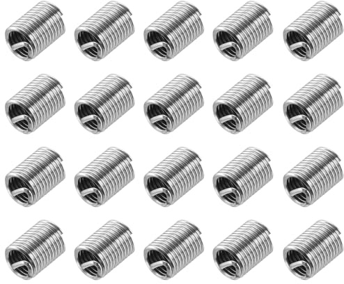 sourcing map Filet rapporté Insert Fileté Filetage Réparation M6 x 1mm x 2D 304 Acier ionx Spirale 20pcs