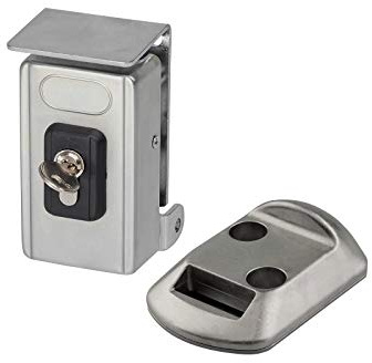 Hörmann Elektroschloss 24 V DC mit Auflaufbock, Riegel, Schloss, Silber, Drehtore, Outdoor, Industrial, Commercial