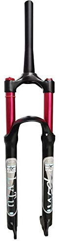 LvTu Mountainbike MTB Vorderrad Luft Gabel Feder 26 27,5 29 Zoll Federweg 140mm Stoßdämpfer QR 9mm Fahrradzubehör (Color : Tapered Manual Lock Out, Size : 27.5 inch)