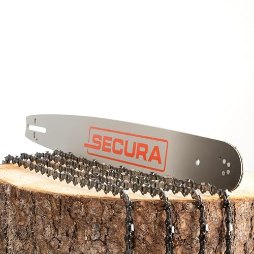 4x Sägekette + Schwert 50cm Arbeitslänge | 3/8'-1,5mm | 72 Glieder | SECURA kompatibel mit Husqvarna 50 | 357 XP