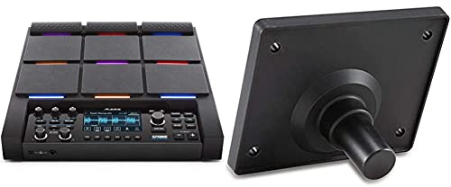 Alesis Strike Multipad - Perkussions-Pad mit 9 RGB-hintergrundbeleuchteten Pads, Sampler, Looper, 4,3-Zoll-Display & Module Mount - E Percussion Montageplatte fur Perc Pad