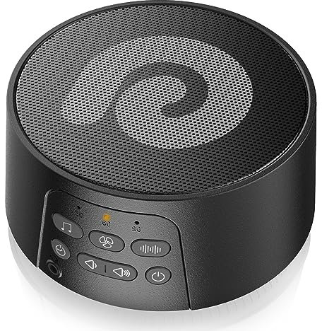 Dreamegg White Noise Machine - D3 Pro Weißes Rauschen Maschine mit 29 HiFi Beruhigende Klänge, USB Wiederaufladbar Tragbar Einschlafhilfe Erwachsene mit Kopfhöreranschluss, Timer, Speicherfunktion