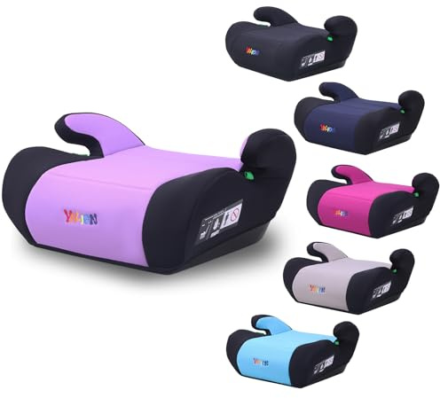 YALION Kindersitzerhöhung Sitzerhöhung Auto Kinder Kinderautositze Sitzerhöhungen- Kindersitz/Autositz für Kinder (Lila-A1)