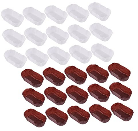 Zerodeko 2000 Stk Gebürstetes Kuchenblech Cupcake- aus Papier backen tasse liner Packpapier Papierbecher Kuchenauskleidung fettdichte Muffinförmchen Oval Kuchen Tasse