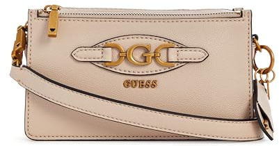GUESS Damen Malva Status Crossbody Umhängetasche, Mandel