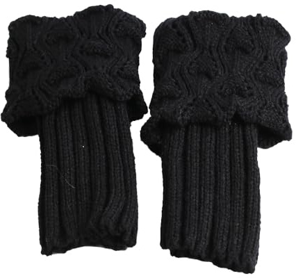 BrightGlow Warme Gestrickte Socken Damen Beinstulpen Kurze Boot Socken Manschetten-Beinwärmer Winter Beinwärmer Stulpen Damen Manschetten Stiefel Socken für Mädchen Einheitsgröße