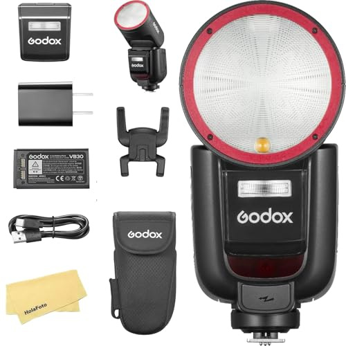 GODOX V1 Pro S V1Pro-S Godox Flash for Sony Flash Speedlight,76Ws TTL 1/8000 HSS Camera Flash for Sony,500 Full Power Flashes,1.3s Recycle Time,2980mAh Li-ion Battery,LED Modeling Lamp(USA Version)