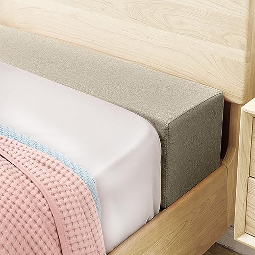 Sängbro för madrasser, fyll mellanrummet mellan madrass och sänggavel/vägg/säng kärleksbro för alla standardmadrasser hög densitet svamp med avtagbart skydd beige 183 x 18 x 10 cm