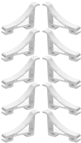 DIYEAH 10 Stück Kühlschrank-Regalclips aus Aluminium (silber) – Universale Haltehaken für Gefrierfach-Regale, stabile Heckstützen