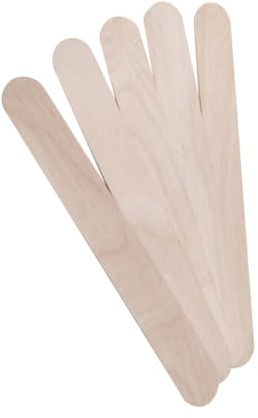 Spatola per Ceretta in Legno Monouso 100 Pezzi Estremità Arrotondate | Beige, per Salone e Fai da Te a Casa, Adatta a Cere Depilatorie e Corpo