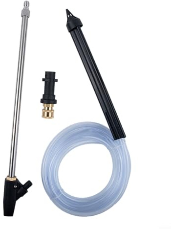 Eawfgtuw High Pressure Washer Sandblasting Attachment Kit with Nozzle Hose and Brass Adapter, For 3m Steel Suction Pipe, 2500 PSI, Compatible with K(Kit)