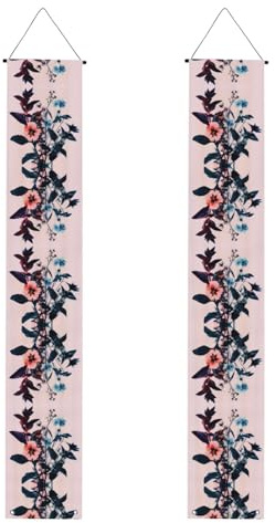 Cartel de porche con estampado de plantas hipster WZYWHJ para colgar en la pared, letrero de puerta, para exteriores, interiores, patio, fiesta, 12 x 71 pulgadas