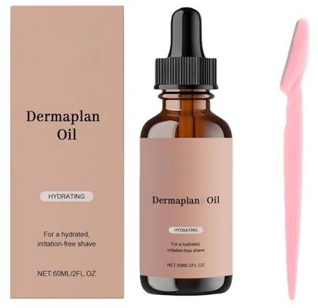 Hydrating Derm/aplane Oil & Hair Removal Cream for Women,Gentle Face Shaving Oil Prevents Ingrown Hairs & Dryness, Effective Depilatory Cream for Sensitive Skin, Intimate & Body Hair Remover