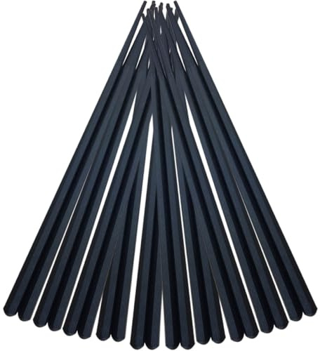 Mipcase 10 Pares de Palillos Hexagonales para Sushi, Antideslizantes y Reutilizables, Palillos de Plástico Resistentes al Desgaste, Portátiles para Cocina Asiática y Viajes