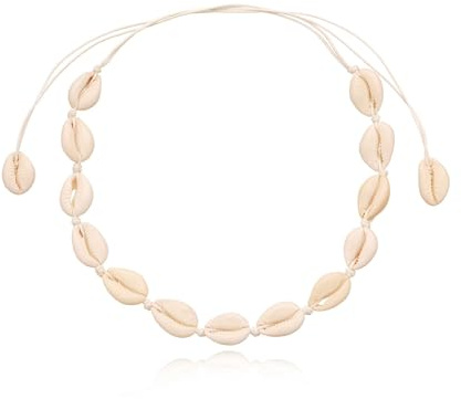 Lysjoy Collier de Coquillage Femme, Collier de Boheme, Colliers Ete Femme, Colliers Hawaien, Bijoux de Coquillage, Cadeaux pour Femmes à Anniversaires, Fêtes (D)