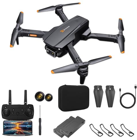 Drohne mit Kamera 4k, Mini Drohne für Kinder und Anfänger, Erwachsene, Drone für Ein-Knopf Start/Landung, 2 Akku, Hindernisvermeidung,
