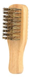 Maker Doppelseitig aus Bristle und Holz, Tragbar für Weihnachten Party | Doppelseitige Bürste, Holzgriff mit Borsten, Sanfte Pflege für Bart, Kompakte Größe S, als Herrenaccessoire