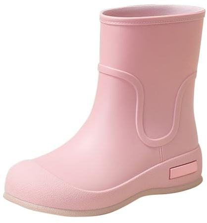 Generiska gummistövlar dam 38 vattentäta, damregnstövlar korta lätta, halkfria gummistövlar slip-on regnstövlar slitstarka vattenskor casual bekväma regnskor sommarstövlar